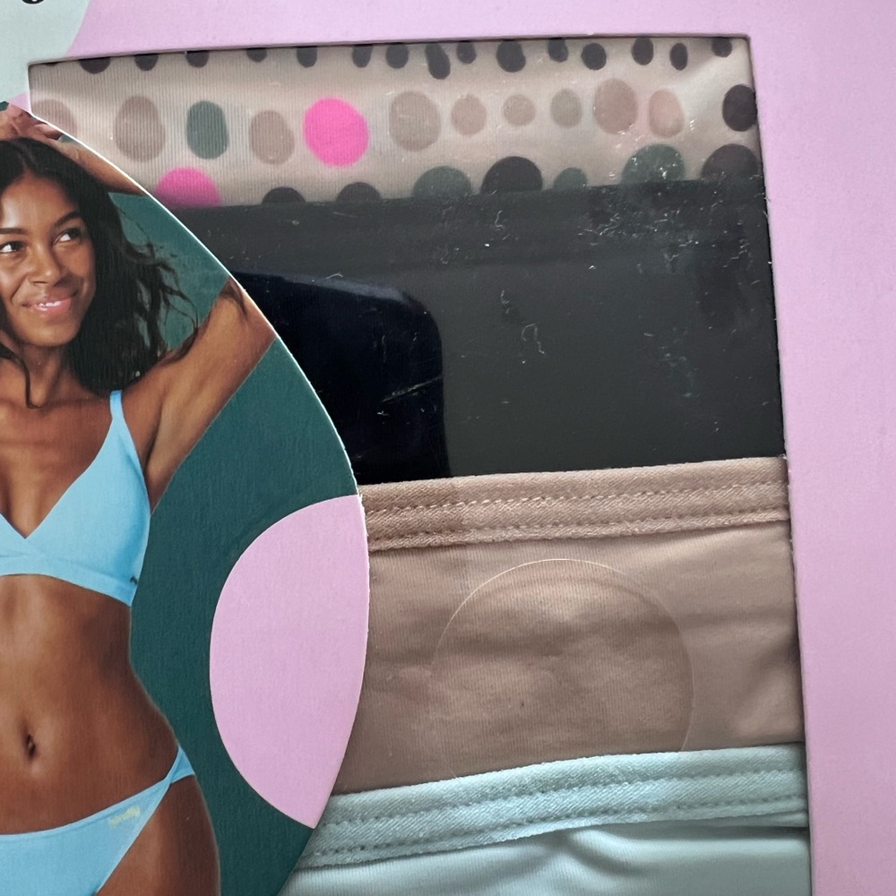 4-Pack High Leg Bikini Panties - Neutral & Pastel Mix (L) #C-18 - Picture 5 of 5